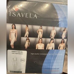 Sealed Brand New Isavela Body Suit 3/4 Sleeves Ankle Length 3XL. Comprexxwear